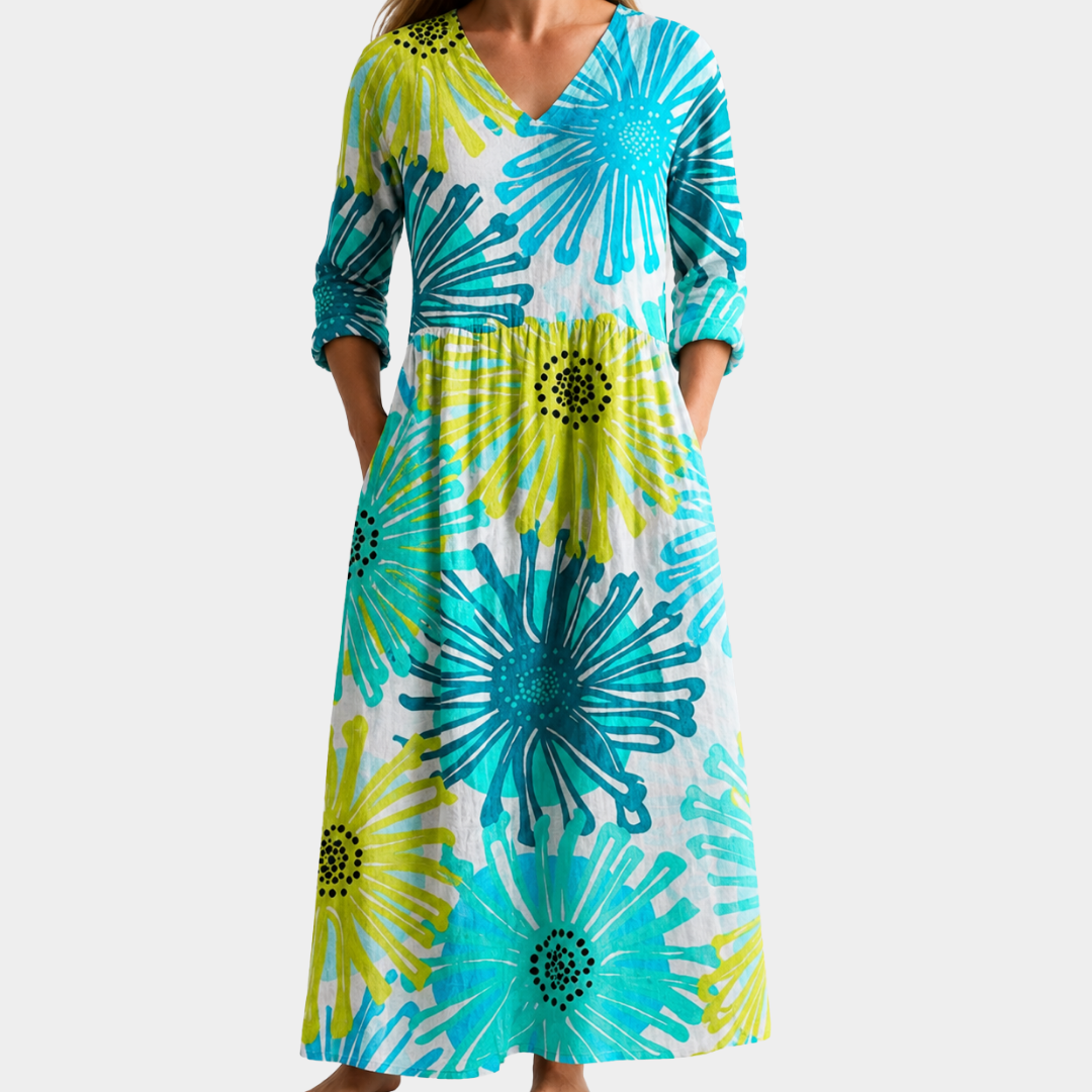 Ocean Bloom Vacation Dress