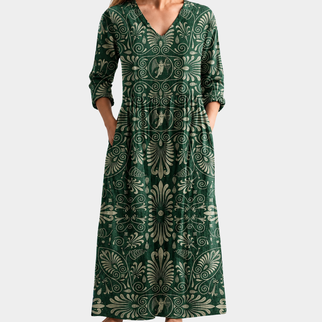 Emerald Heritage Scrollwork Dress