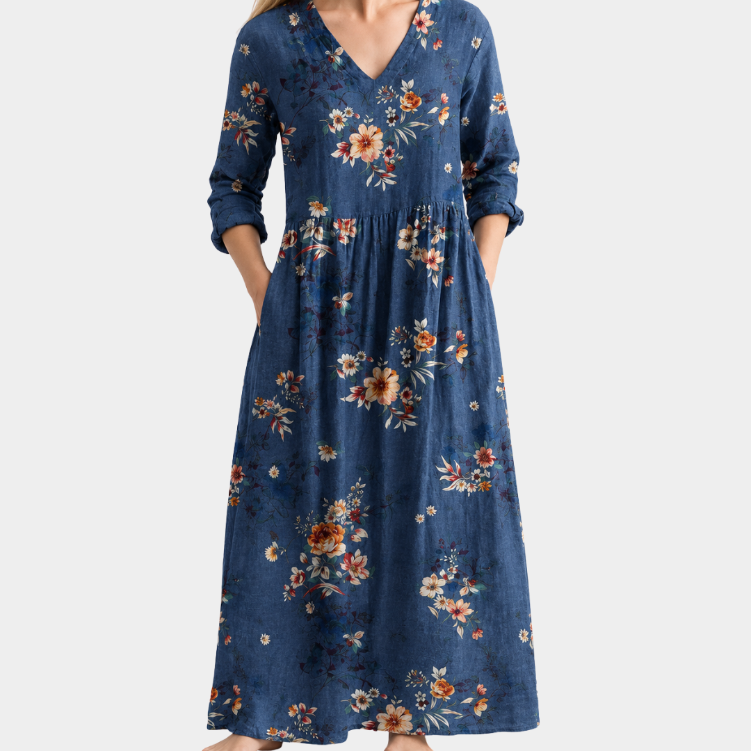 Midnight Meadow Floral Dress