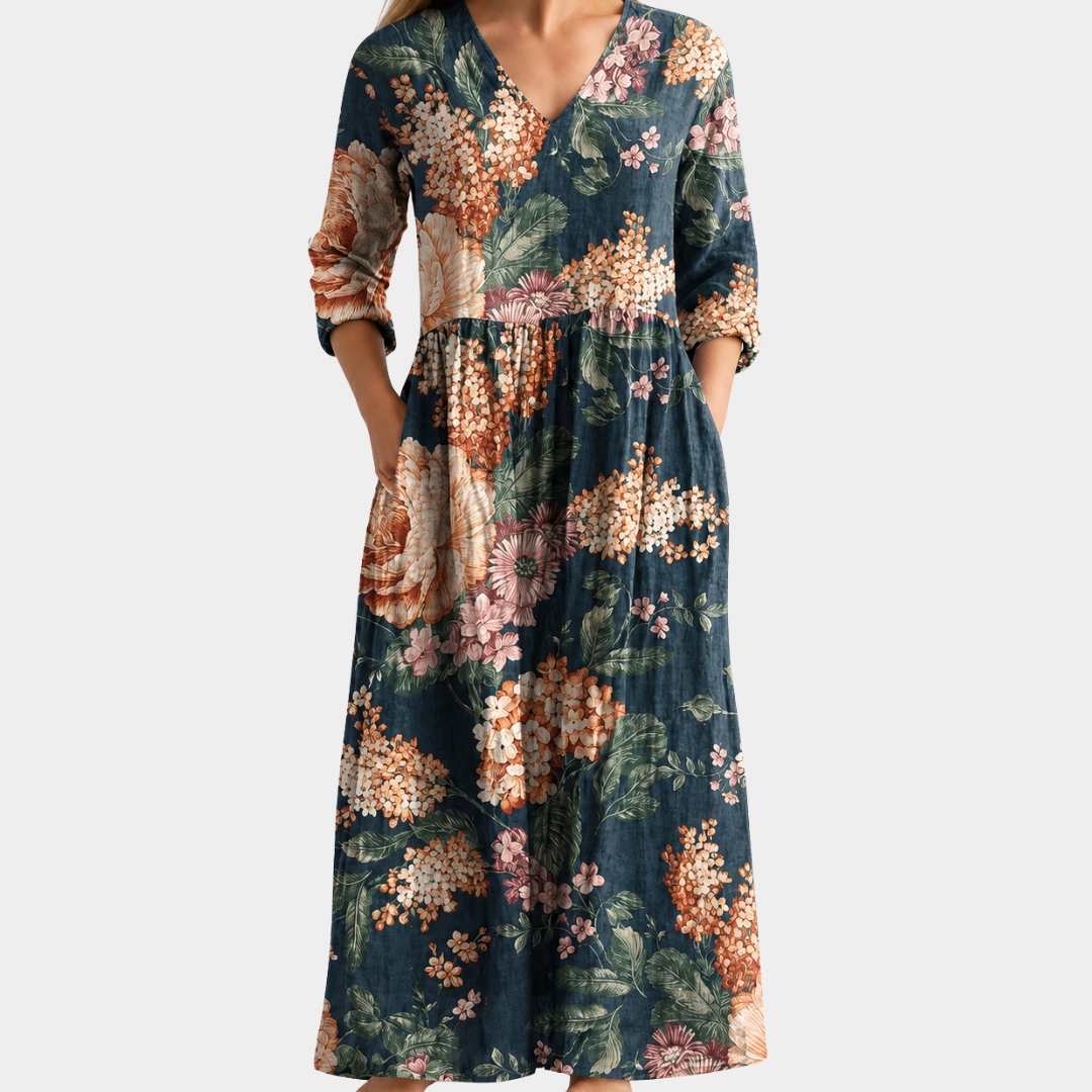 Midnight Botanical Garden Dress