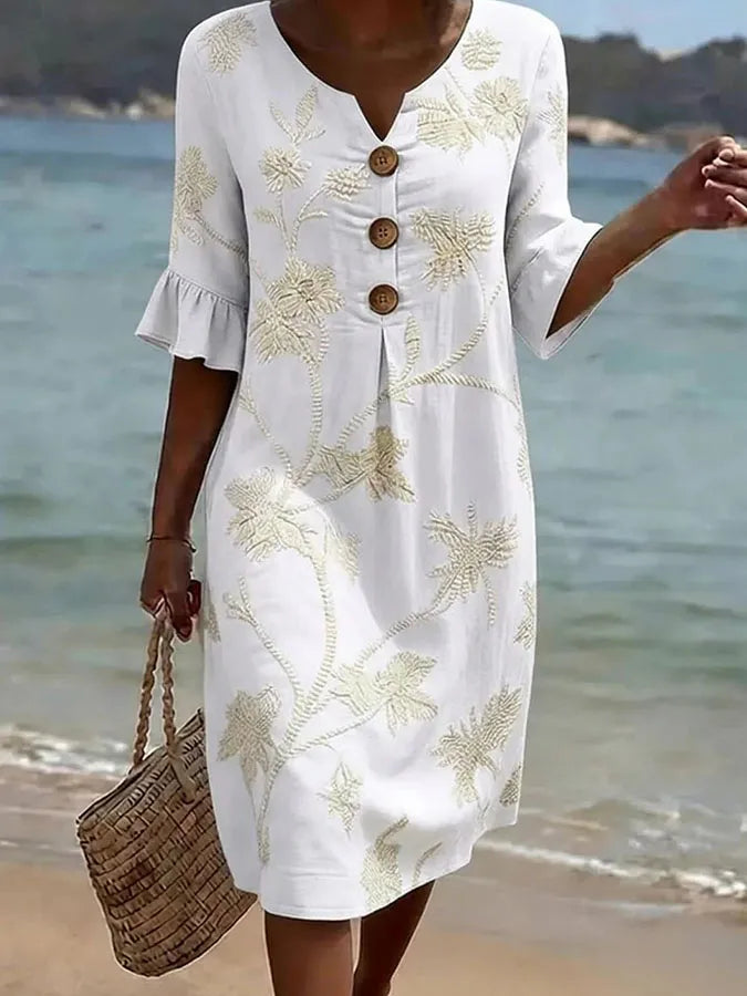 Casual Women's Floral Print Dress